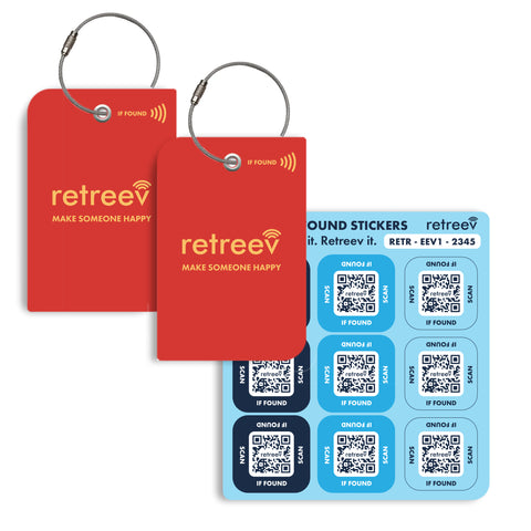 Smart Tags & Stickers Combo Pack - 2 x Red Smart Tags & 9 x Smart Stickers Smart Tags & Stickers Combo Pack - 2 x Red Smart Tags & 9 x Smart Stickers
