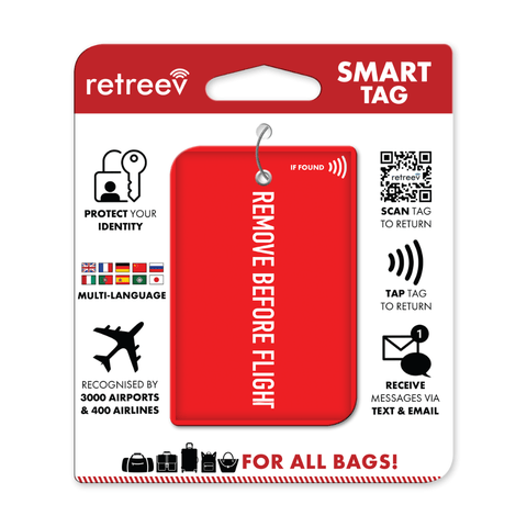 Remove Before Flight - retreev SMART Tag Remove Before Flight - retreev SMART Tag