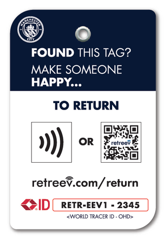Manchester City FC - retreev SMART Tag - © Official Manchester City  FC Licensed Product Manchester City FC - retreev SMART Tag - © Official Manchester City  FC Licensed Product