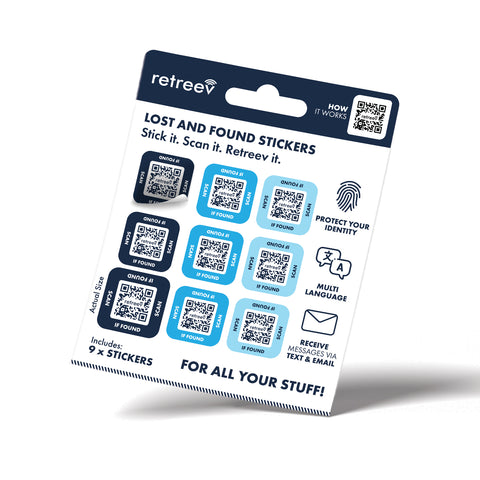 Retreev Smart Stickers - Blue Retreev Smart Stickers - Blue