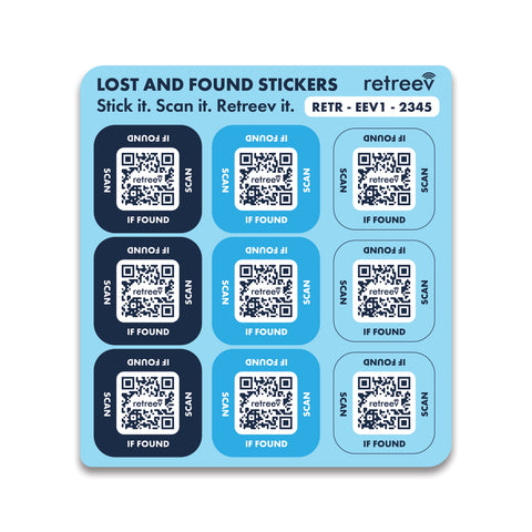 Retreev Smart Stickers - Blue Retreev Smart Stickers - Blue