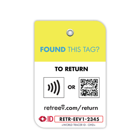 Yellow Combo Pack - 2 x Yellow Originals Retreev Smart Tags & 9 x Smart Stickers Yellow Combo Pack - 2 x Yellow Originals Retreev Smart Tags & 9 x Smart Stickers
