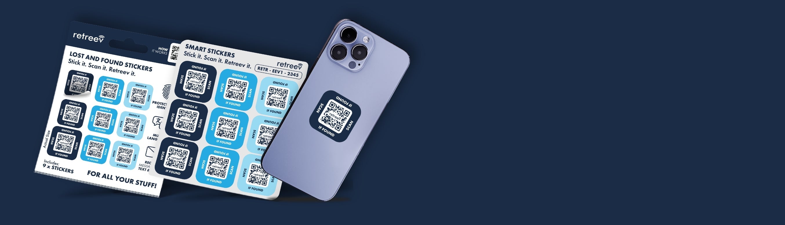 Smart Sticker Tracker Shop Smart Recovery Stickers for Everyday Items at Retreev