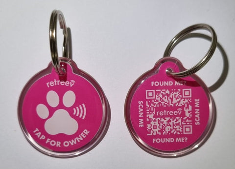 Smart Dog Tag - PINK  - Pre-Order NOW