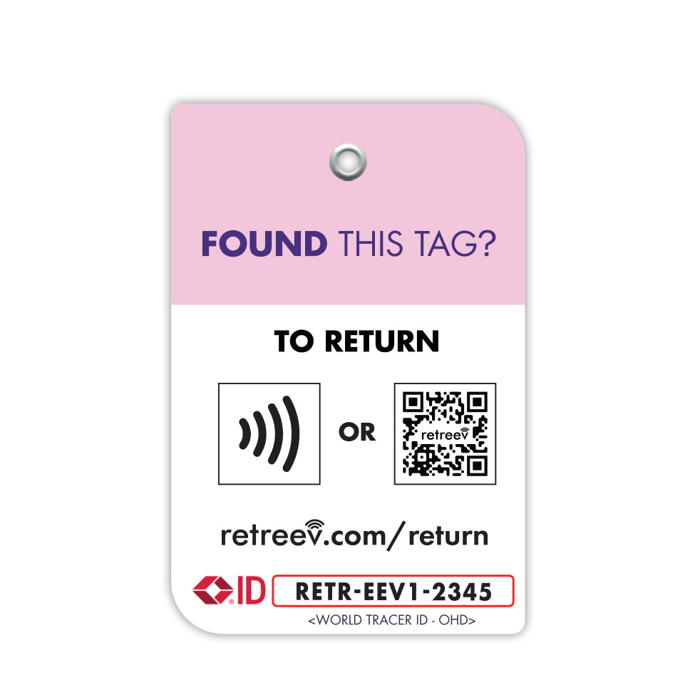 Pink Combo - 2 x Pink Originals Retreev Smart Tags & 9 x Smart Stickers