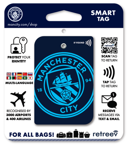 Manchester City FC - retreev SMART Tag - © Official Manchester City  FC Licensed Product