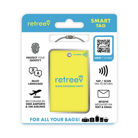 Yellow Combo Pack - 2 x Yellow Originals Retreev Smart Tags & 9 x Smart Stickers